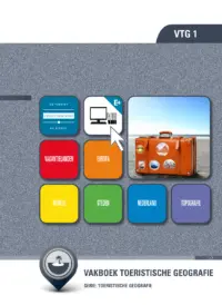 Omslag van het leerwerkboek voor 'Mbo: Travel, Leisure & Hospitality' met de titel 'Vakboek toeristische geografie'