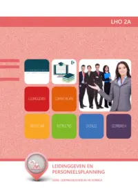 Omslag van het leerwerkboek voor 'Mbo: Ondernemer horeca bakkerij' met de titel 'Leidinggeven en personeelsplanning'