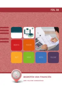 Omslag van het leerwerkboek voor 'Mbo: Facilitair leidinggeven' met de titel 'Begroten van financiën'