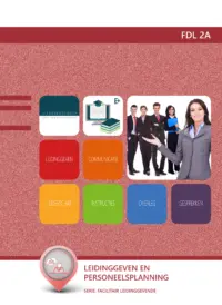 Omslag van het leerwerkboek voor 'Mbo: Facilitair leidinggeven' met de titel 'Leidinggeven en personeelsplanning'