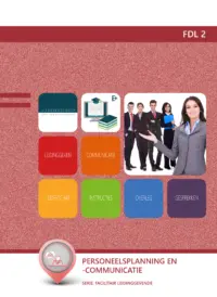 Omslag van het leerwerkboek voor 'Mbo: Facilitair leidinggeven' met de titel 'Personeelsplanning en -communicatie'