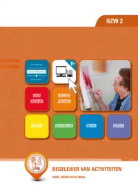 Omslag van het leerwerkboek voor 'Mbo: Dienstverlening (niveau 2)' met de titel 'Begeleider van activiteiten'