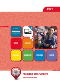 Omslag van de digitale licentie van het leerwerkboek voor 'Mbo: Facilitair leidinggeven' met de titel 'E-Licentie: Facilitair medewerker'