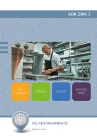 Omslag van de digitale licentie van het leerwerkboek voor 'Mbo: Keuken' met de titel 'E-Licentie: Keukenorganisatie'