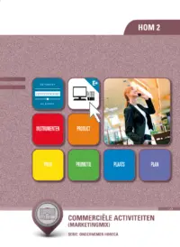 Omslag van het leerwerkboek voor 'Mbo: Ondernemer horeca bakkerij' met de titel 'Commerci&euml;le activiteiten (marketingmix)'