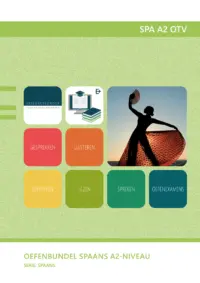 Omslag van het leerwerkboek voor 'Generieke vakken' met de titel 'Oefenbundel Spaans A2 niveau'