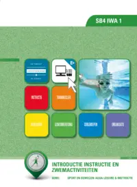 Omslag van het leerwerkboek met de titel 'Introductie instructie en zwemactiviteiten'