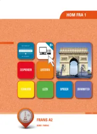 Omslag van het leerwerkboek voor 'Mbo: Ondernemer horeca bakkerij' met de titel 'Frans A2'