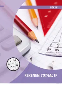 Omslag van het leerwerkboek met de titel 'Rekenen Totaal 1F'