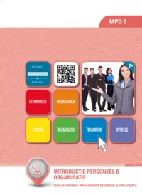 Omslag van het leerwerkboek met de titel 'Introductie personeel & organisatie'