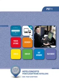 Omslag van het leerwerkboek voor 'Mbo: Dienstverlening in de luchtvaart' met de titel 'Hotelconcepts praktijksoftware hotellerie'