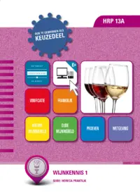 Omslag van het leerwerkboek voor 'Mbo: Ondernemer horeca bakkerij' met de titel 'Wijnkennis 1'