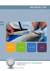 Omslag van het leerwerkboek voor 'Mbo: Keuken' met de titel 'Knowledge of techniques (Engelstalig)'