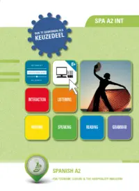 Omslag van het leerwerkboek voor 'Generieke vakken' met de titel 'Spanish A2 (Engelstalig)'